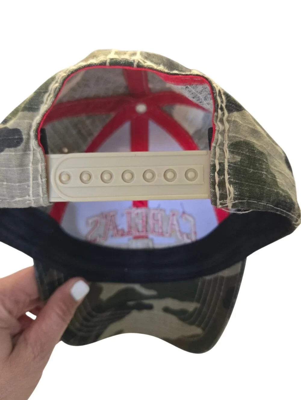 🧢 Cabela's Youth Camo Snapback Hat Legendary Outfitter American Flag Cap